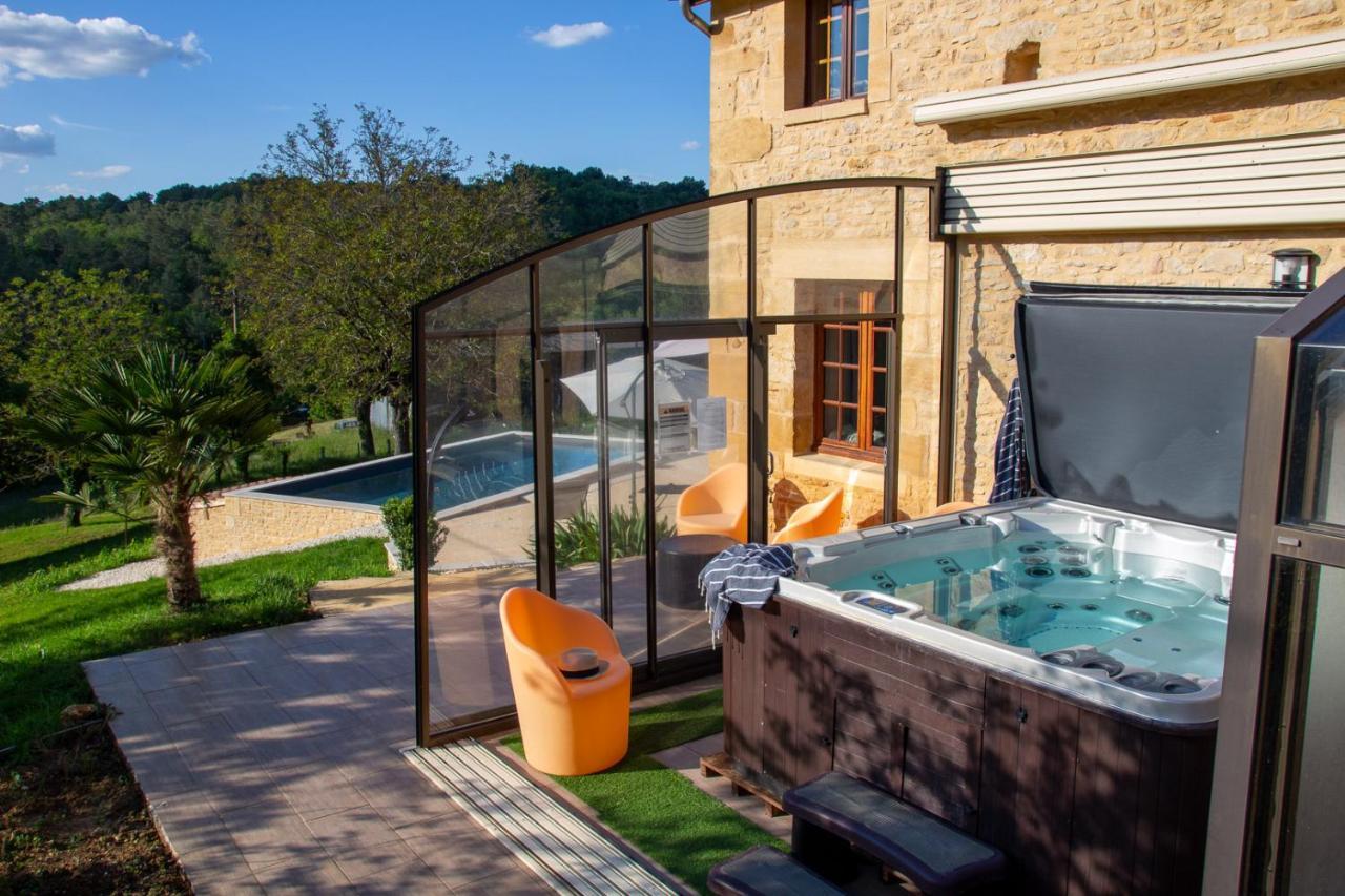 Le Four A Pain, Gite Avec Piscine Et Spa Proche Sarlat Marquay Eksteriør billede